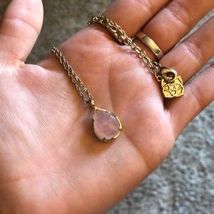 Kendra Scott light rose pink necklace